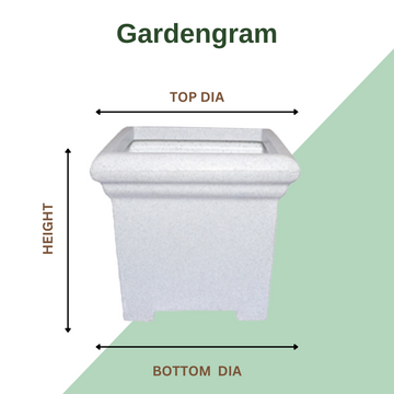 Crystal design planter - durable plastic